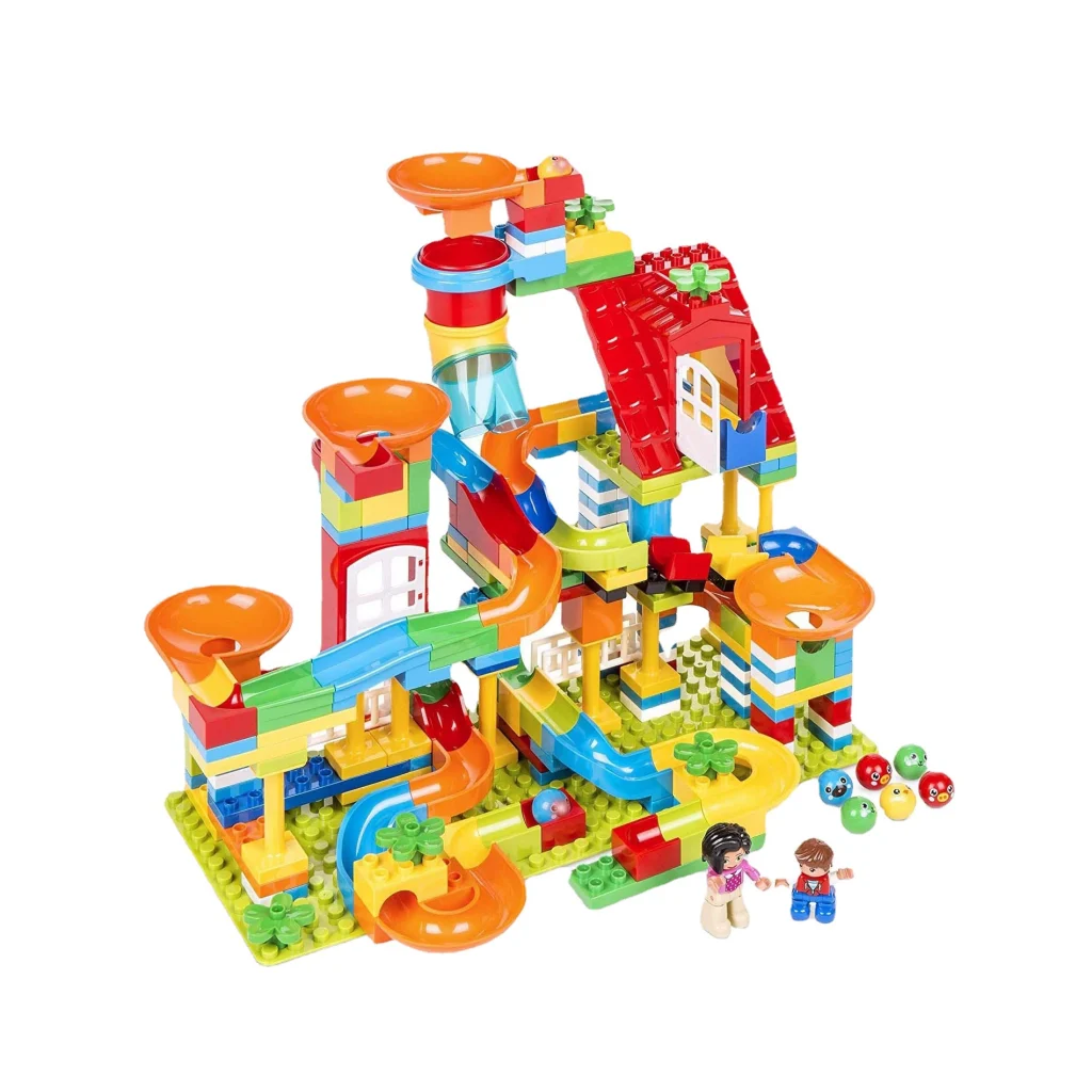 Multi-Function Marble Run Large Blocks Building Set